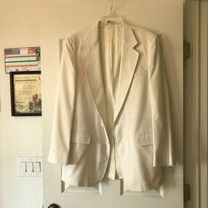 Men's White Linen Weave Sport Coat 40